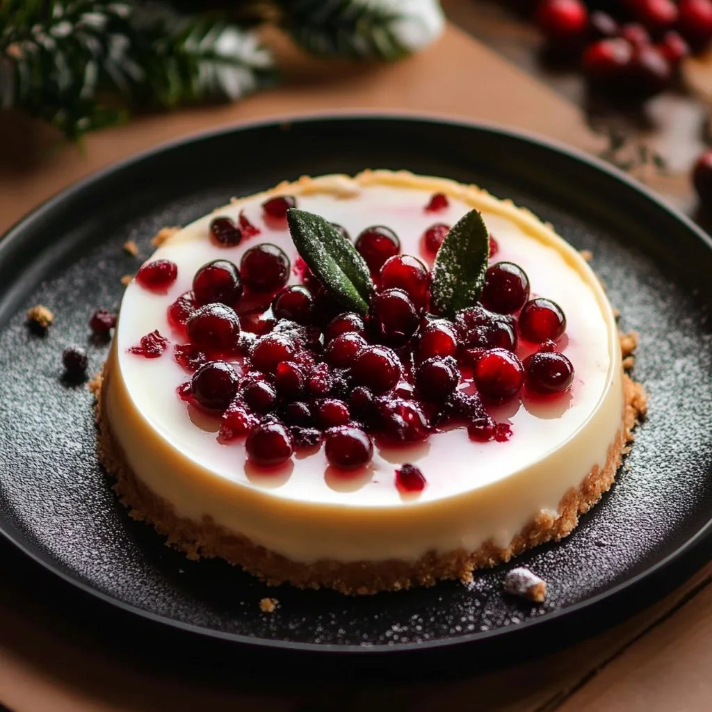 Spekulatius-Panna Cotta-Tarte mit Cranberries