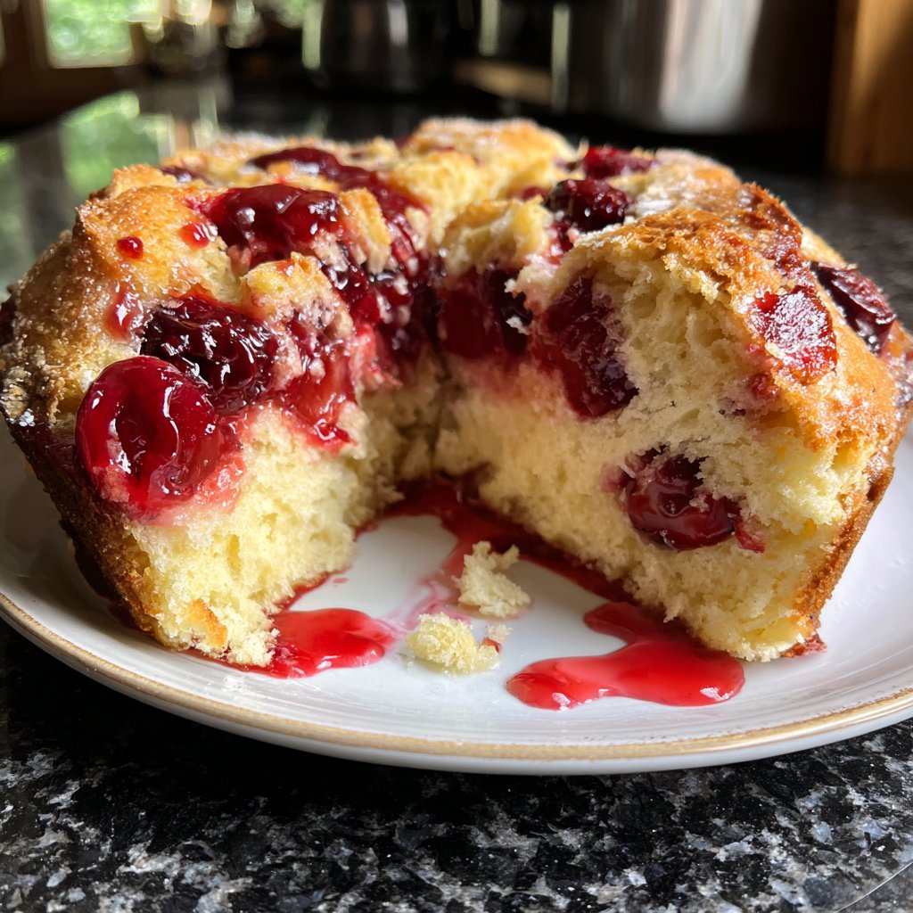 Blechkuchen mit Kirschfüllung