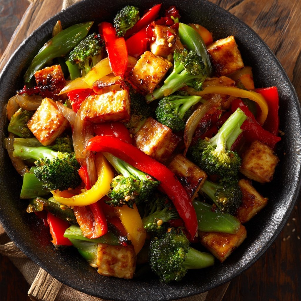 Kalorienarme Gemüsepfanne Mit Tofu