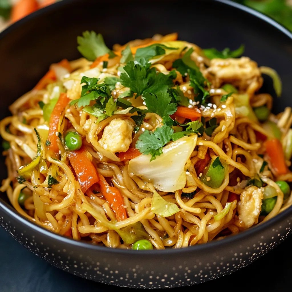 Bratnudeln mit Spitzkohl und Möhren