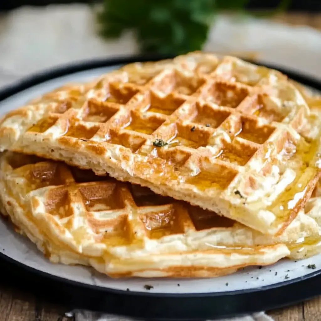 Einfache Haferflocken-Waffeln
