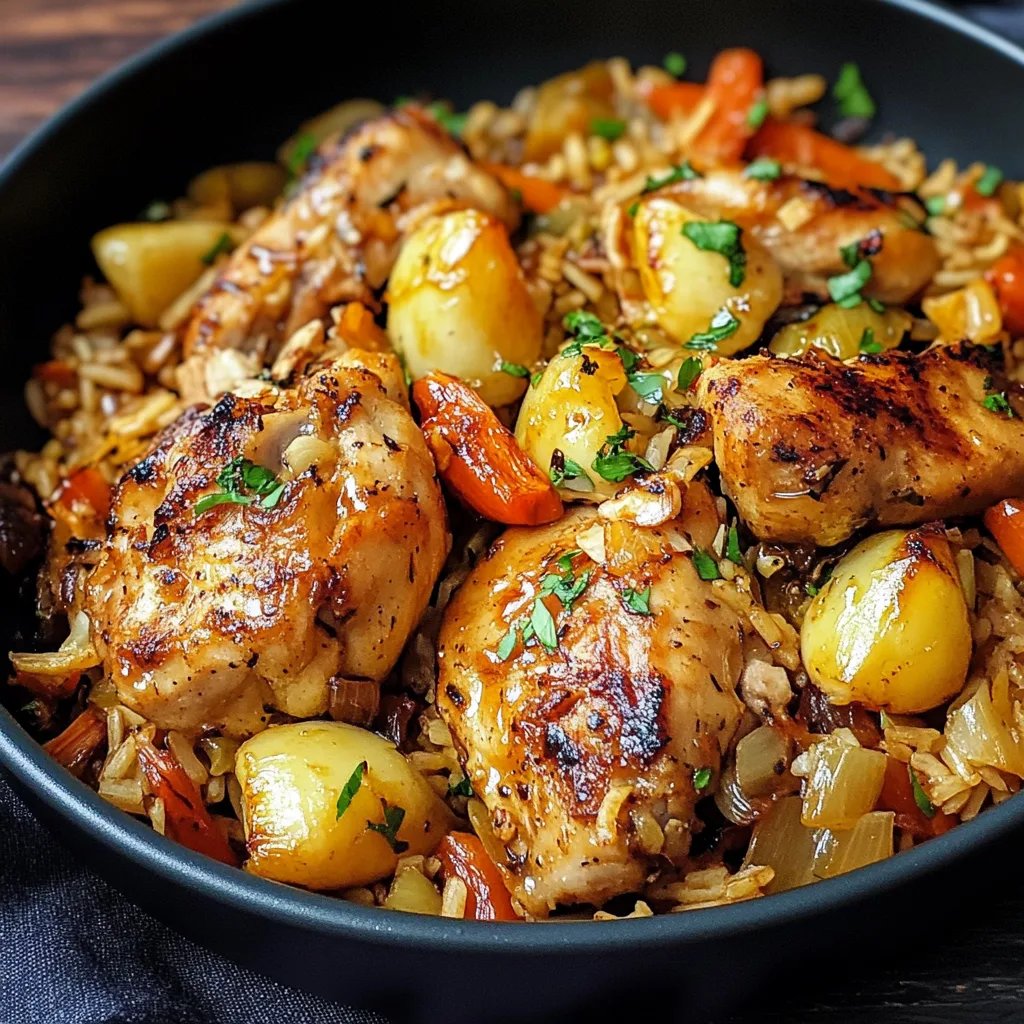 Gebratener Reis mit Huhn und Ei