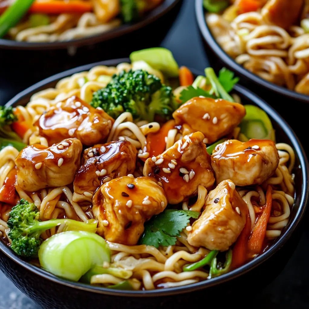 Hähnchen-Teriyaki-Nudeln
