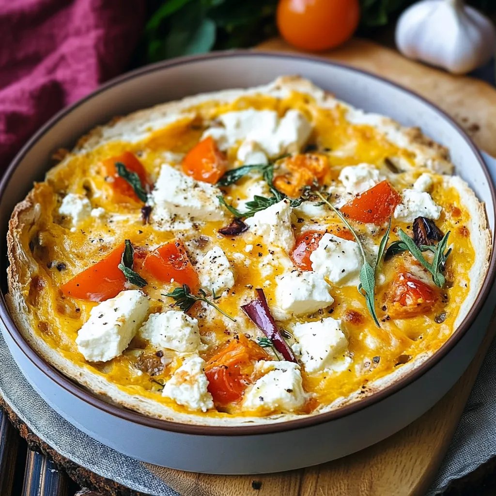 Kürbis-Quiche mit Feta
