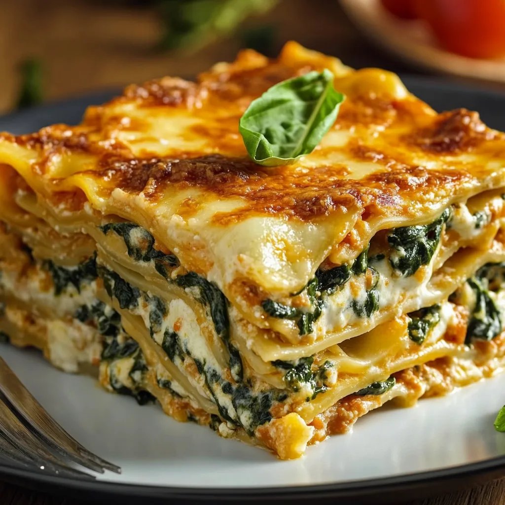 Kürbis Spinat Lasagne