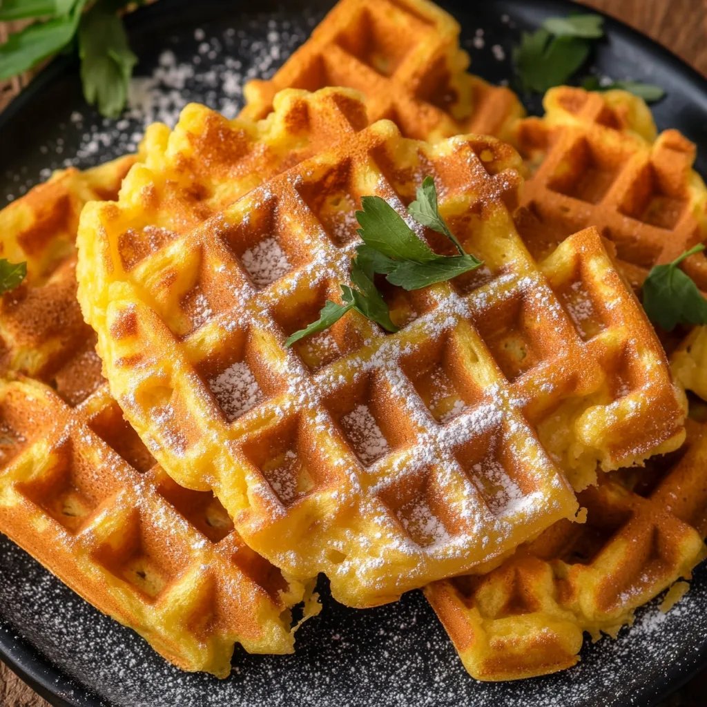 Einfache Süßkartoffelwaffeln