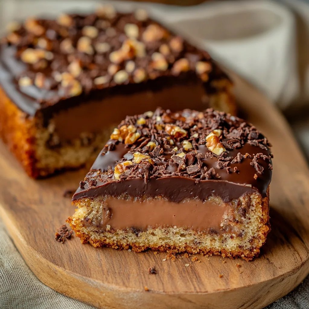 Saftigen Nusskuchen mit Schokolade