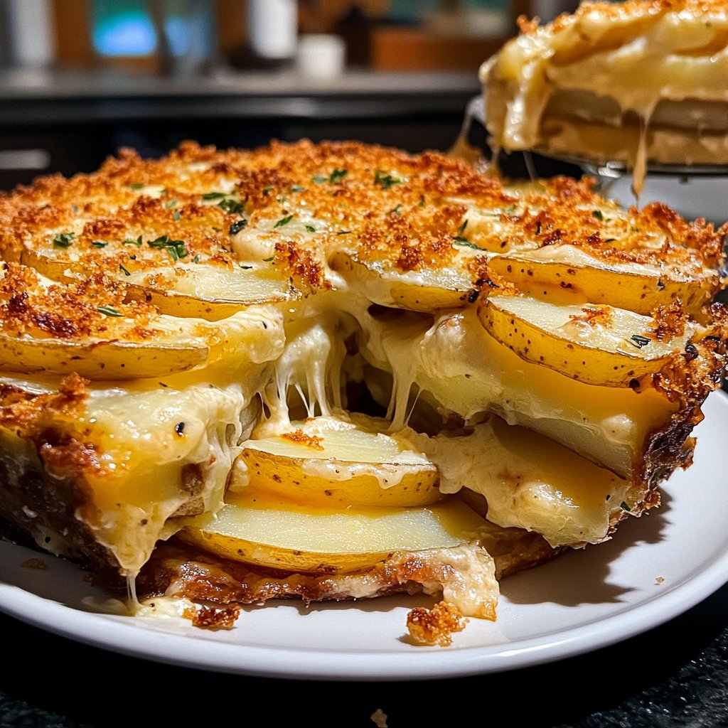 Kartoffelauflauf mit Senfsauce