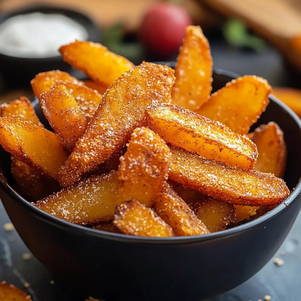 Knusprige Air-Fryer Apfel-Pommes