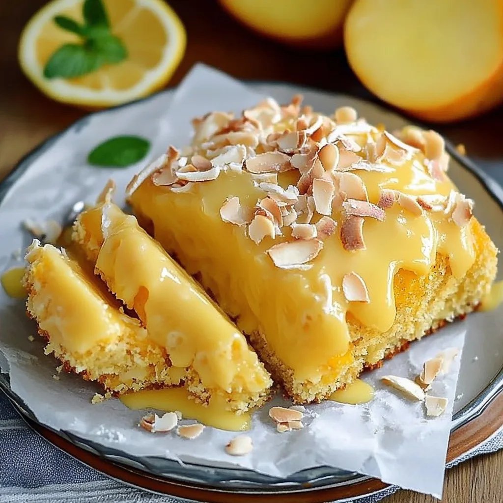 Einfacher Mango Kokosnuss Kastenkuchen