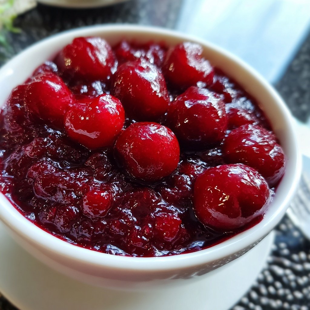 Rote Grütze mit Kirschen