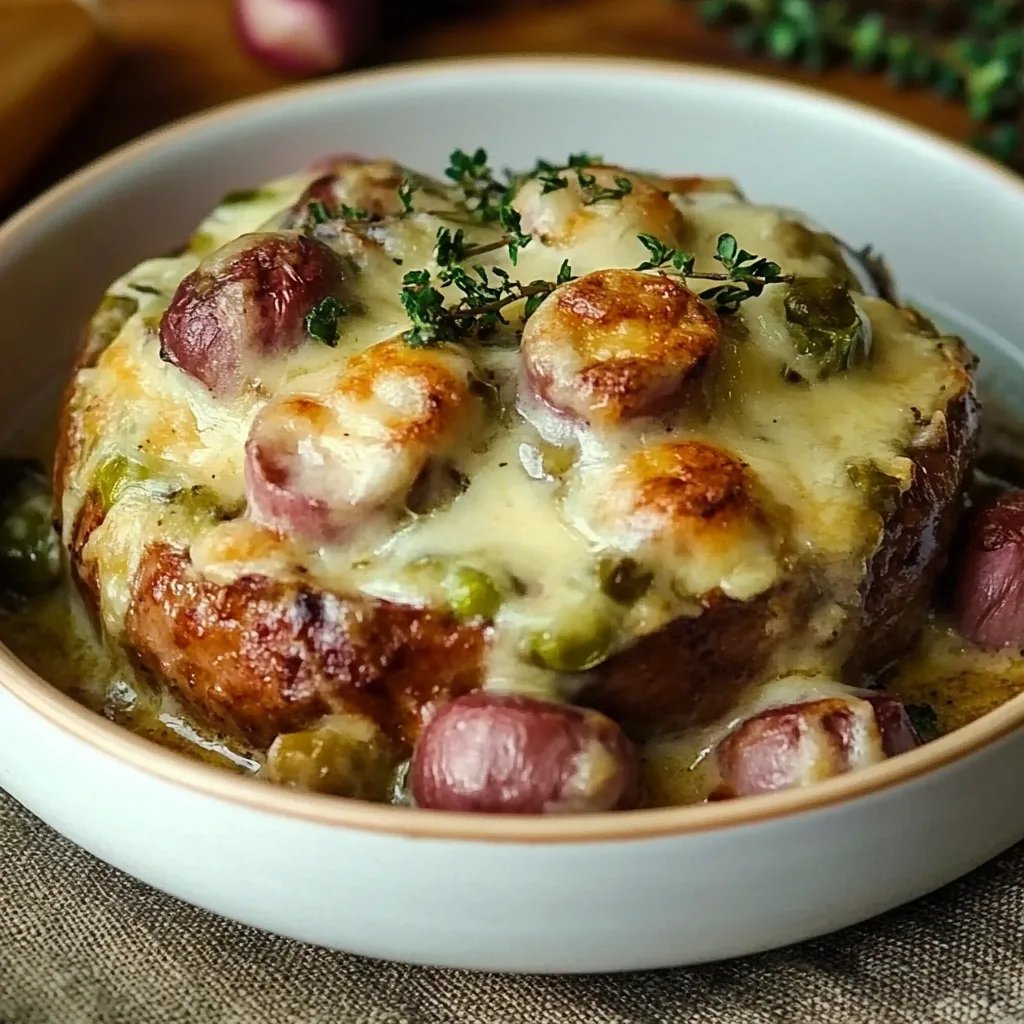 Rosenkohl-Kassler-Auflauf