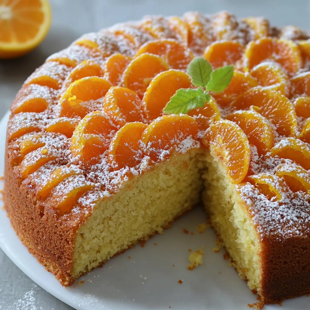 Saftiger Orangenkuchen mit Mandeln