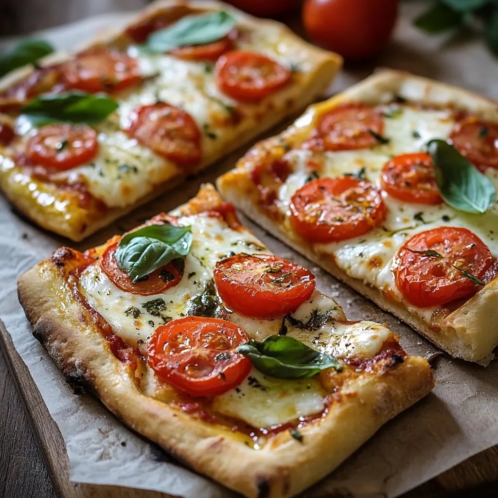Baguettscheiben mit Tomaten & Mozzarella überbacken
