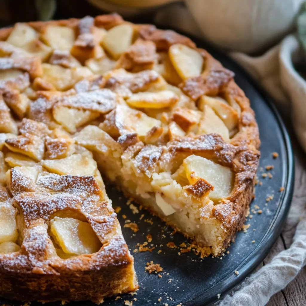 Bratapfelkuchen mit Marzipan