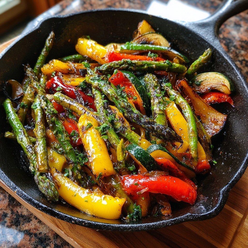 Gegrillte Gemüse Pfanne